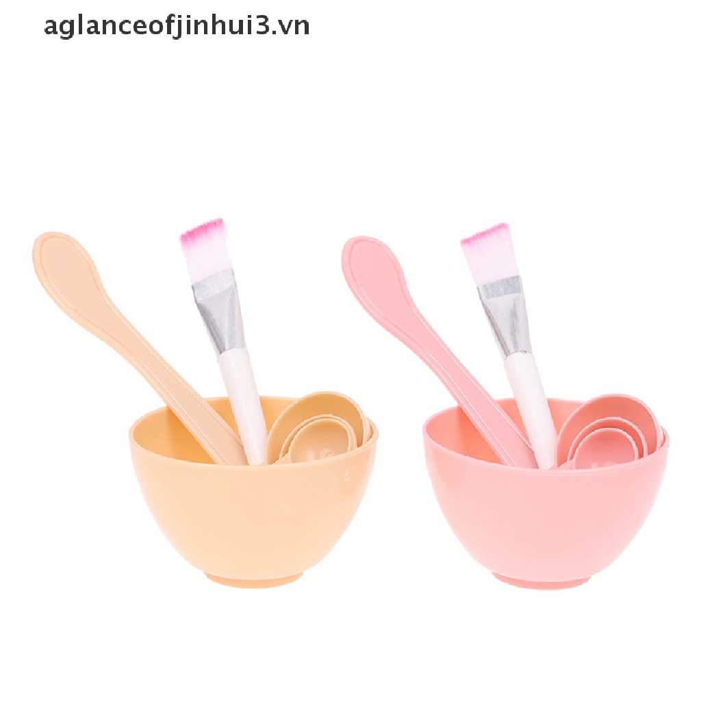 [Hàng mới về] Set 4 dụng cụ hỗ trợ trộn đắp mặt nạ tự làm tiện lợi
