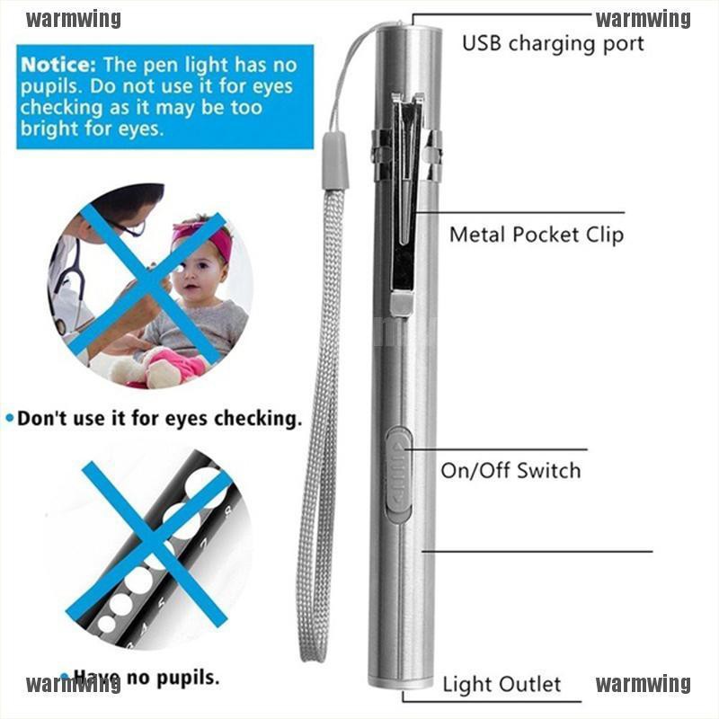 Đèn Pin LED Mini Sạc USB Bỏ Túi Tiện Dụng