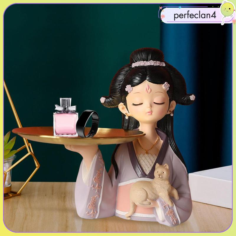 Đồ trang trí Tượng Cô Gái Hoàng Cung Bằng Nhựa Resin Thủ Công Để Bàn Trang