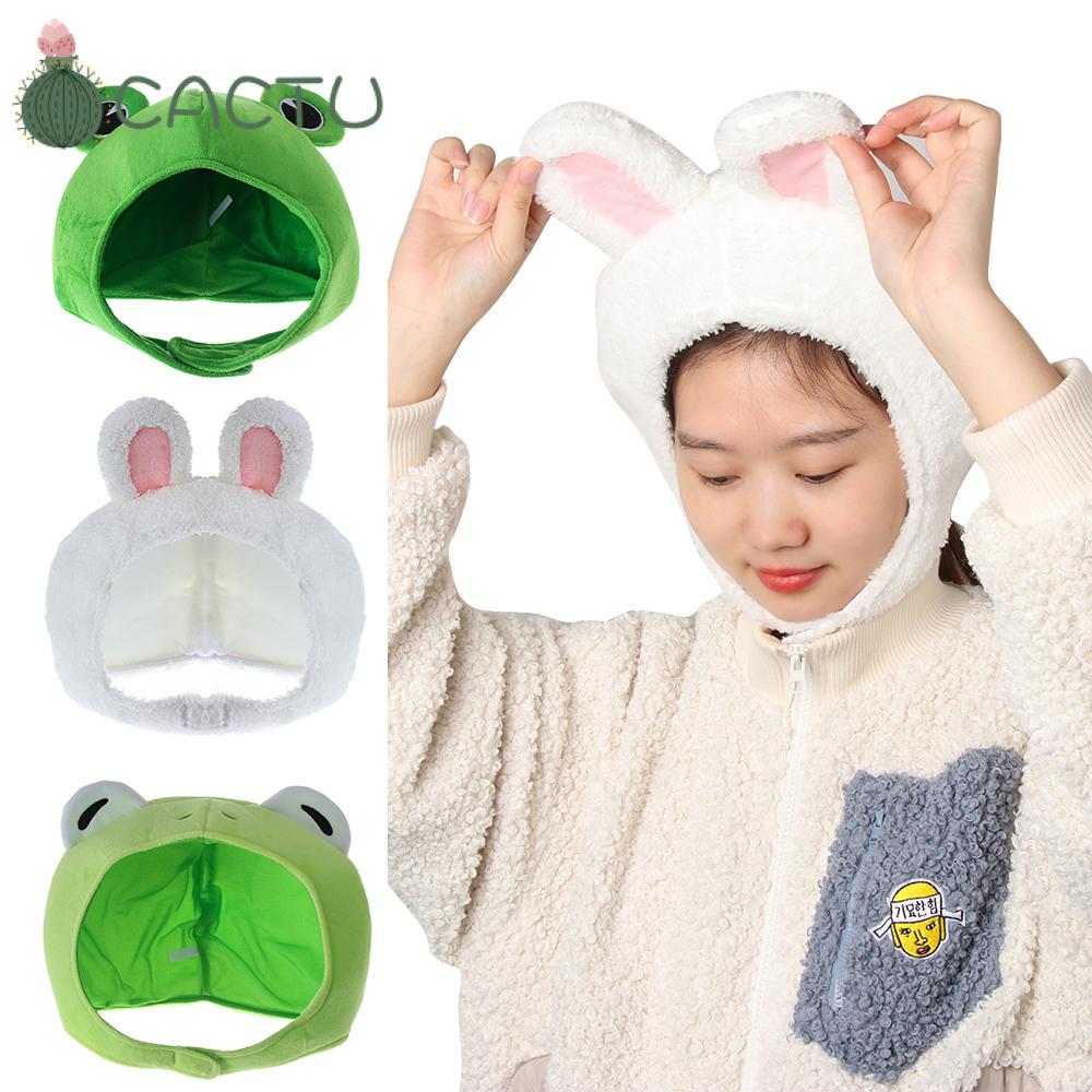 Mũ Trùm Đầu Hóa Trang Thu Đông Đính Tai Thỏ Bằng Lông Nhung Dễ Thương Xinh Xắn Cho Nam Và Nữ