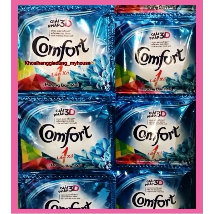 Nước xả vải Comfort cho da nhạy cảm dây 10 gói × 20 ml