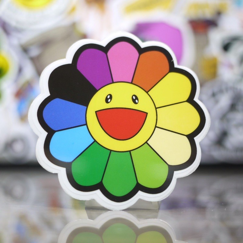 combo 30-60 cái sticker hoa mặt trời hoa kaikai kiki/ hình dám hoa kaikai kiki