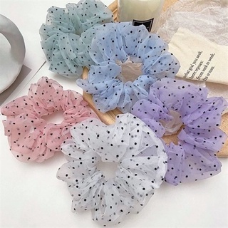 💋cột tóc scrunchies voan chấm bi 💋