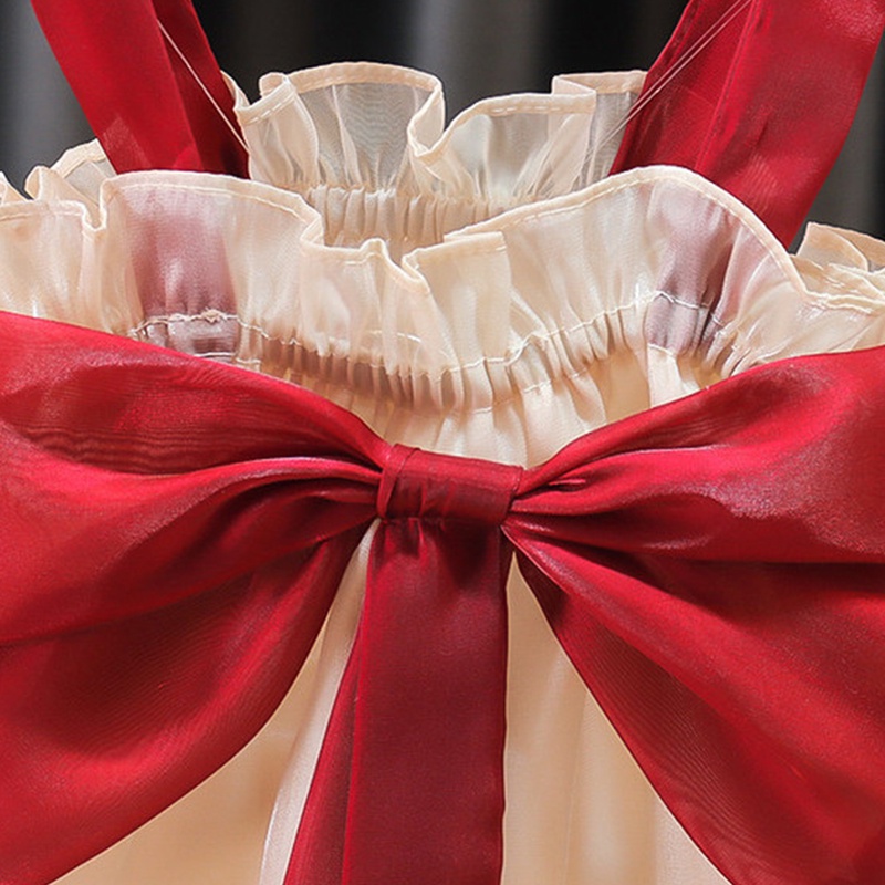 Đầm Công Chúa Sát Nách Đính Nơ Xinh Xắn Cho Bé Gái 1-3 Tuổi