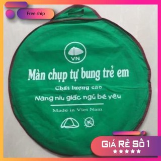 Mùng chụp tự bung đỉnh hẹp cho em bé 1mx1m