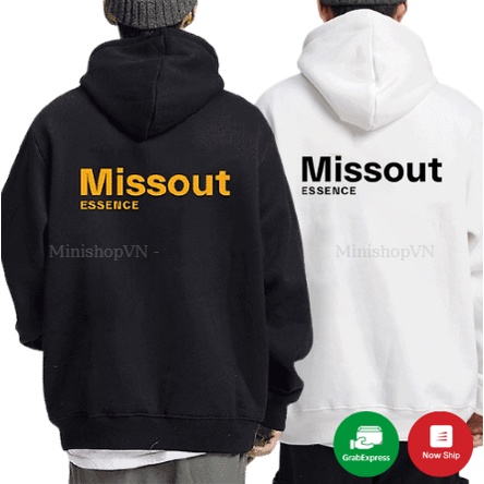 Áo hoodie nỉ Missout chất vải dày mềm mịn dáng rộng phong cách thời trang Hàn Quốc