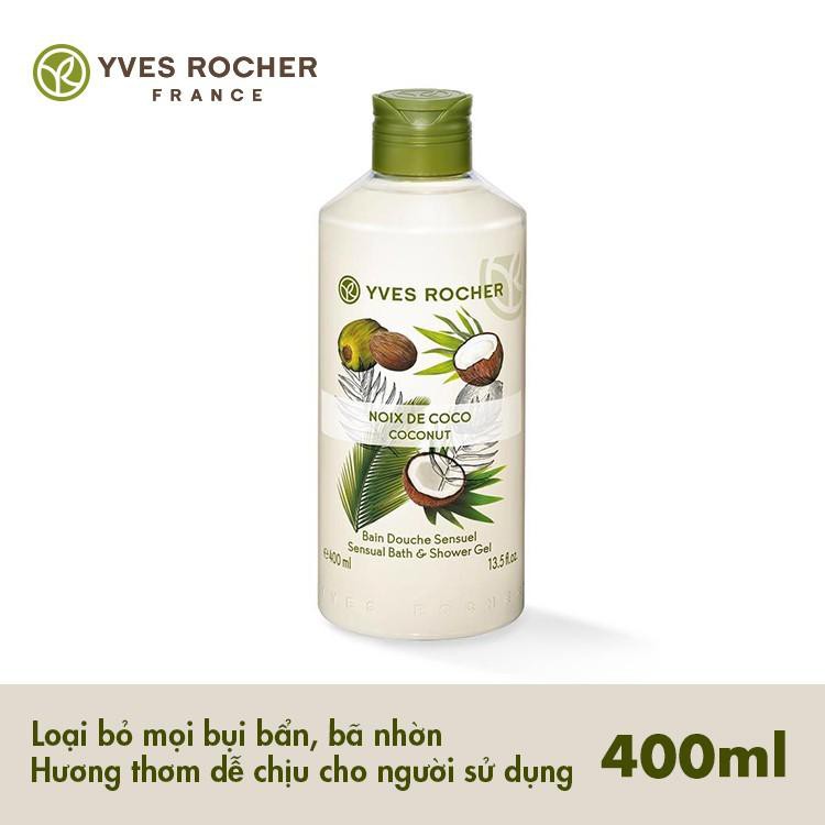Gel Tắm Hương Dừa Yves Rocher Coconut Sensual Bath And Shower Gel 400ml