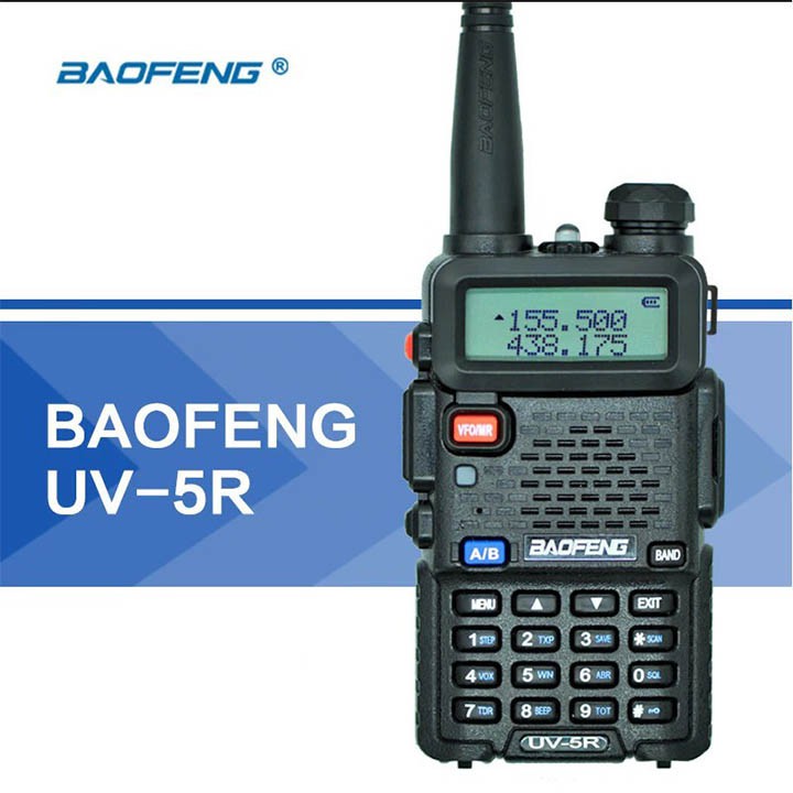 ☘️Free Ship☘️ Bộ đàm cao cấp chống va đập Baofeng UV-5R có LCD