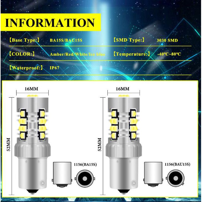1 Bóng đèn KEVANLY 1157 21 LED DC12-24V dành cho ô tô