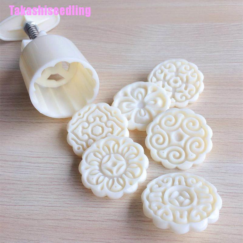 Bộ 6 Khuôn Làm Bánh Trung Thu Hình Bông Hoa Xinh Xắn