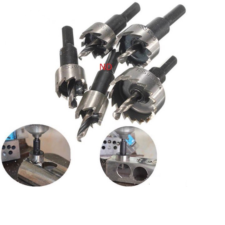 Mũi khoan khoét lỗ hợp kim cao cấp_bộ 5 chi tiết khoét lỗ
