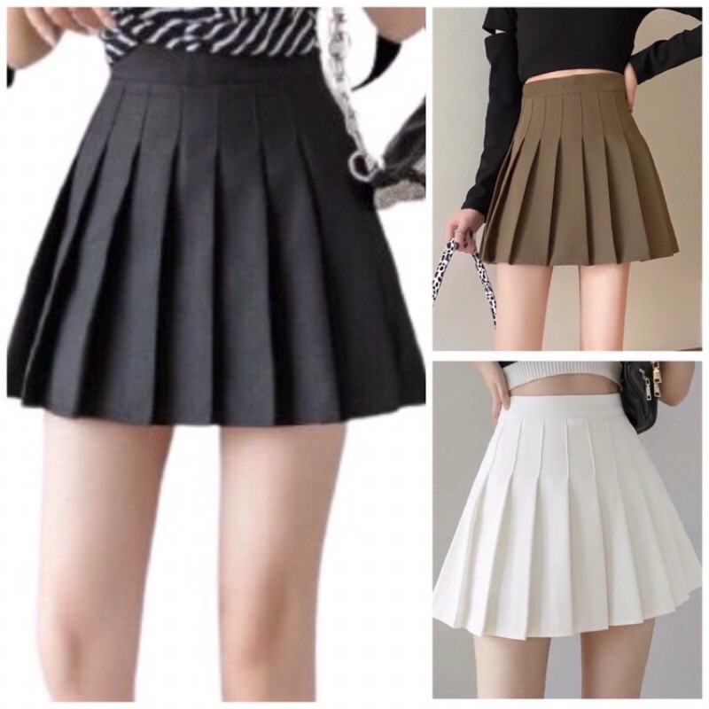 Chân Váy Thời Trang Nữ Tennis Ngắn Xếp Ly Khóa Kéo sườn -M809
