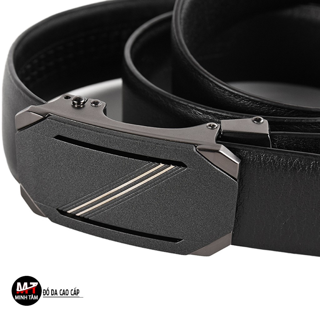 Thắt lưng nam Minh Tâm da bò , khóa kim loại MT491-15H