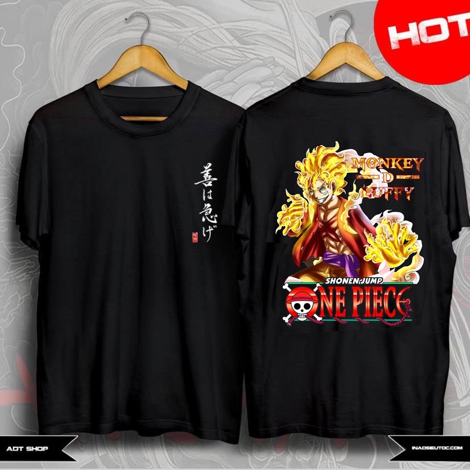 BST Áo thun One Piece Luffy Gear 5 Mũ Rơm Sanji Ace Zoro / Áo phông Đảo Hải Tặc 3D cực chất