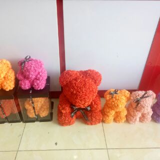 Gấu hoa sáp 40cm