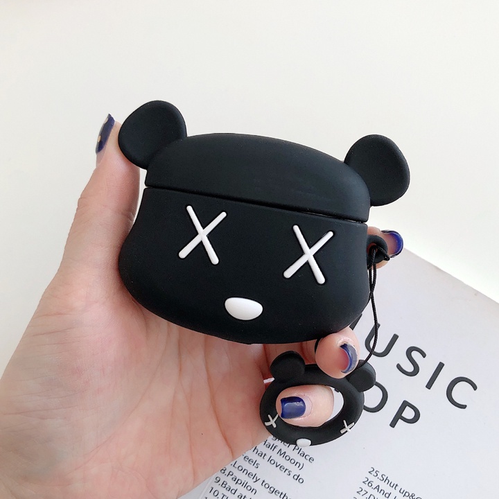 Case Airpods Gấu Kaws Phong Cách, Ốp Airpods Cute Hạt Me - Mã TZAP398