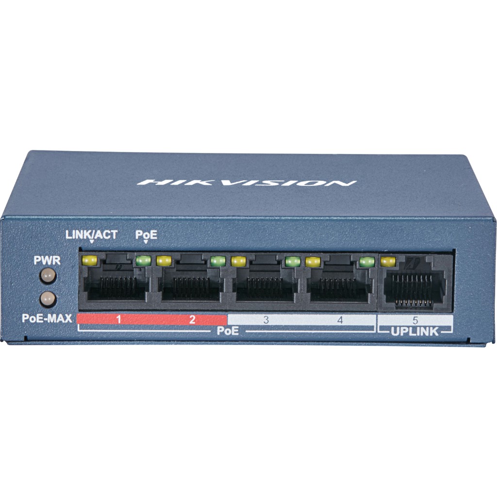 Switch 4-port 10/100Mbps PoE HIKVISION DS-3E0105P-E(B)