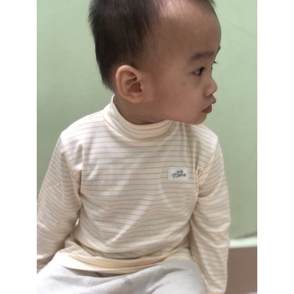 Áo cổ 3 phân chất petit cotton Moon mềm mịn bé trai bé gái