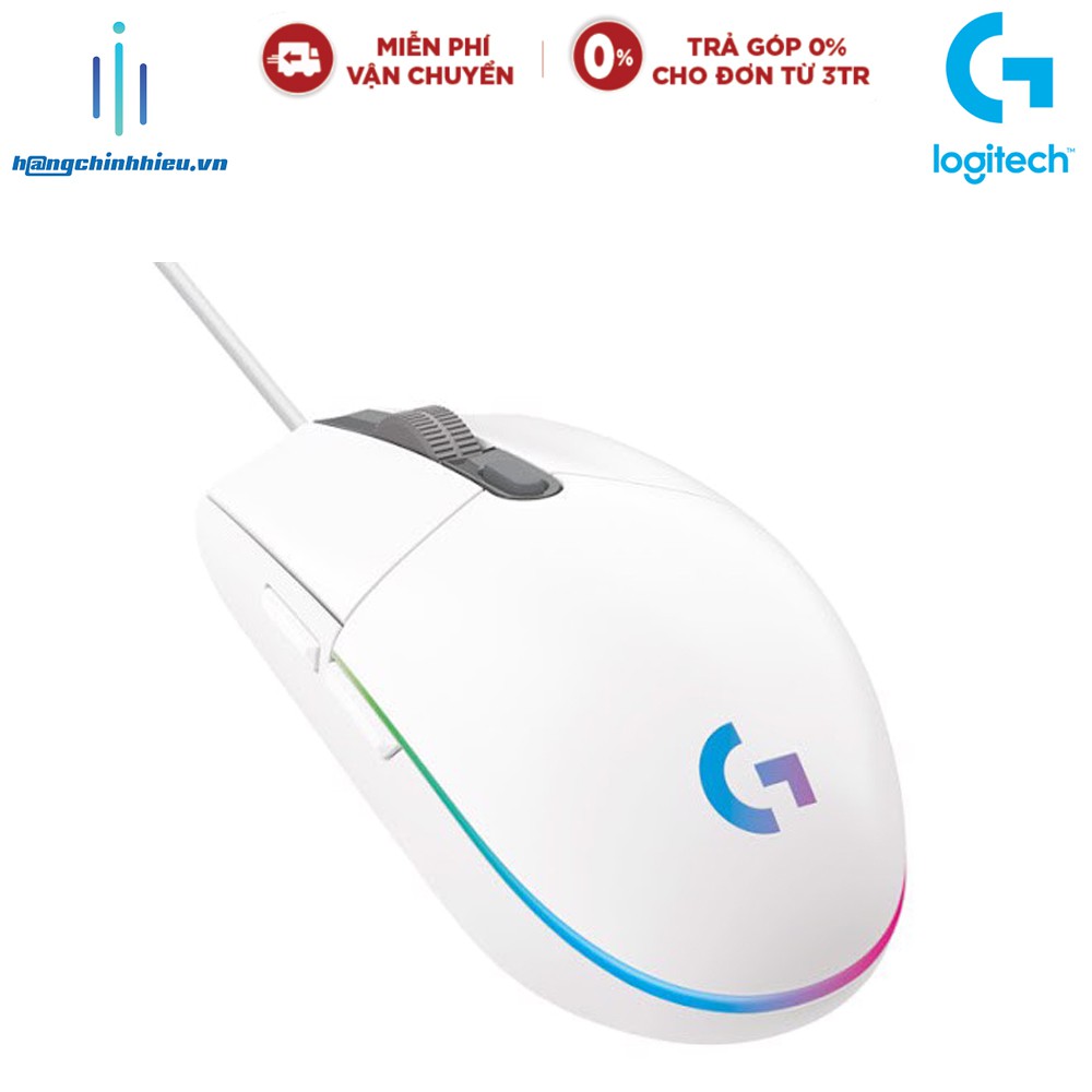 Chuột Logitech G102 Gen 2 Lightsync 8000 DPI (Trắng)