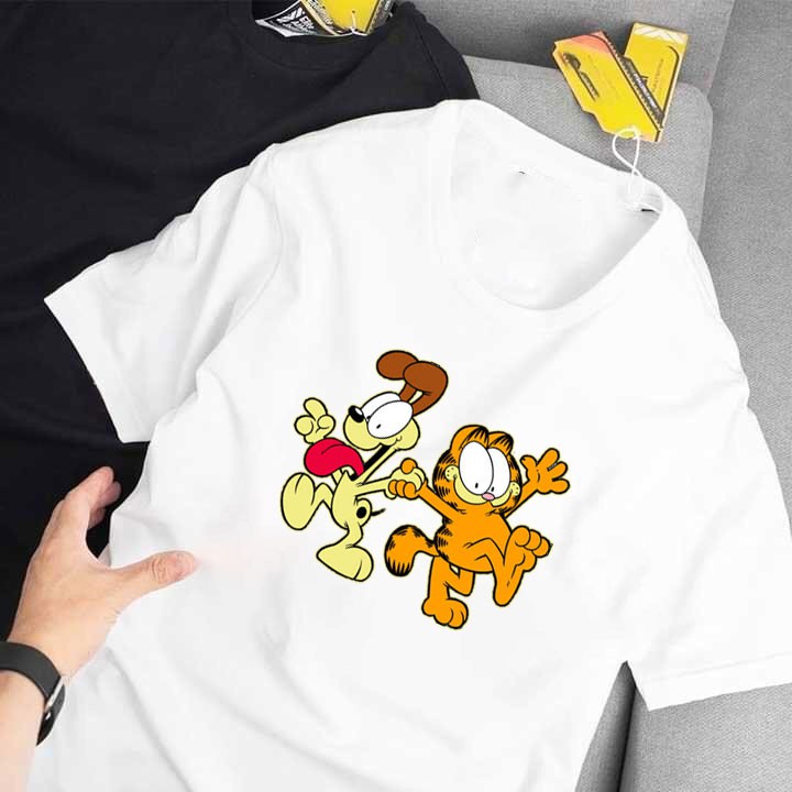 ÁO THUN TAY NGẮN CỔ TRÒN MÈO GARFIELD IN HÌNH CỰC NGẦU GIÁ RẺ CỰC SHOCK CÓ SIZE TRẺ EM - 123