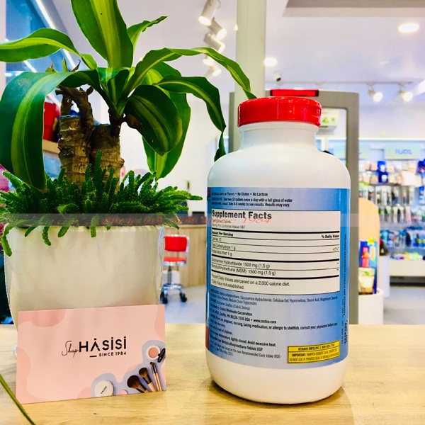 Viên Uống Bổ Khớp - KIRKLAND - Glucosamine HCL 1500mg With MSM 1500mg (375 Tablets - 2 Viên/Ngày)