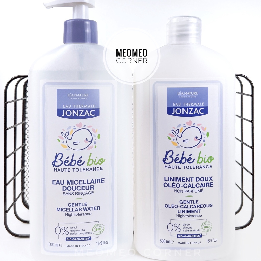 Nước làm sạch da hữu cơ cho bé từ sơ sinh Micellar Eau Thermale Jonzac 500ml