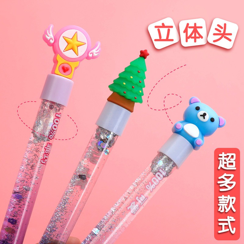 Bút mực gel vỏ bút ánh ,Bút nước nhũ chảy cao cấp nhiều màu sắc ngòi bút 0.38mm