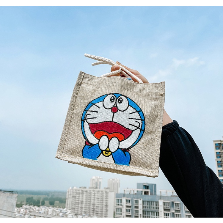 Túi cói hình vẽ họa tiết graffiti đi biển, túi cói nhỏ mini cho mẹ và bé hình trơn tự tô màu theo sở thích