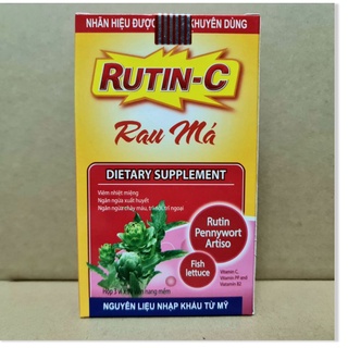 (SP CHÍNH HÃNG) Rutin C Rau má hỗ trợ giảm chảy máu chân răng, nhiệt miệng, dãn tĩnh mạch,giúp nhuận tràng, sa búi tr