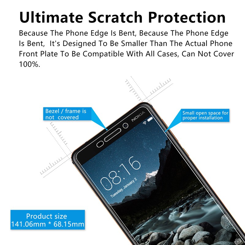 Nokia 5.4 7.3 X X2 X5 X6 X7 5 6 2018 7 6.1 7.1 Plus Kính cường lực bảo vệ màn hình Tempered Glass Screen Protector Film