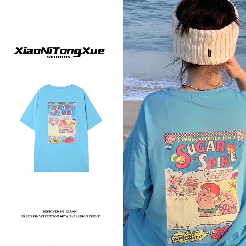 ÁO THUN COTTON - ÁO PHÔNG HEYBIG IN HÌNH SAU LƯNG