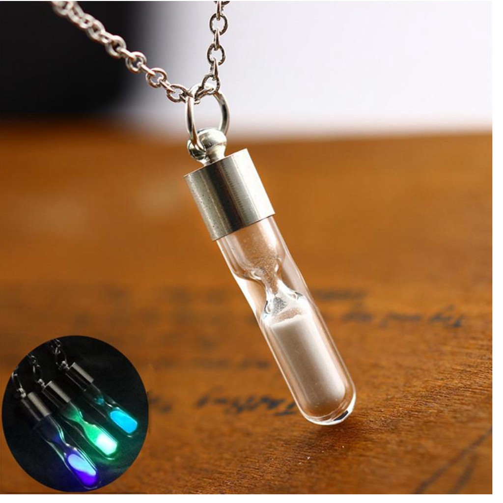 Dây Chuyền Nam Biểu Tượng Đồng Hồ Cát Dạ Quang Phát Sáng Trong Đêm DCDCHOURGLASS10