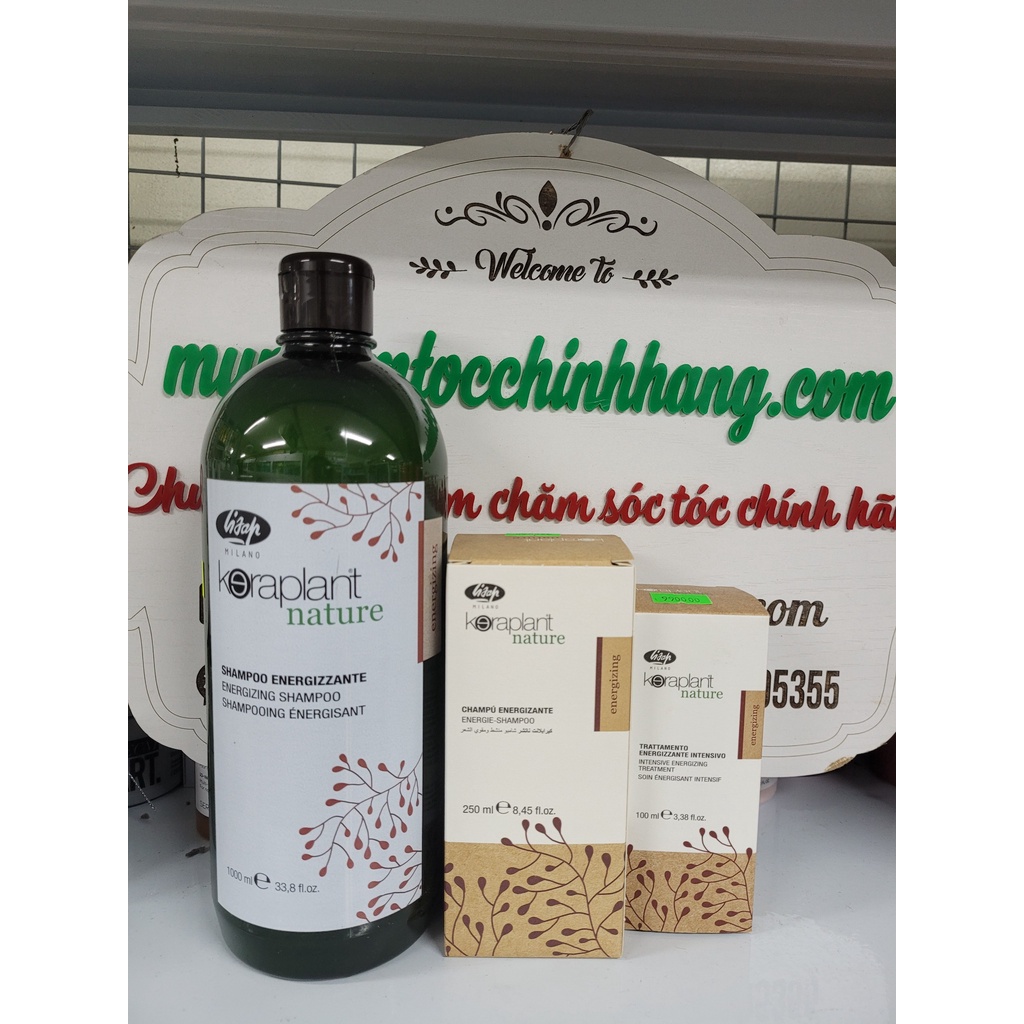 Dầu gội ngăn rụng tóc thiên nhiên LISAP Keraplant 250ml - 1000ml