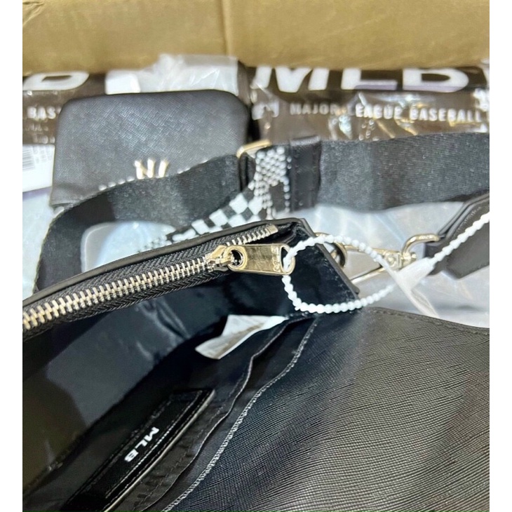 [Full Tag code] Túi đeo chéo Mlb hoodie bag 2 món loại đẹp kèm Tag (clip thật)