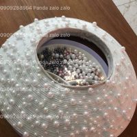 Khăn xếp 30 vòng đính hạt trai.