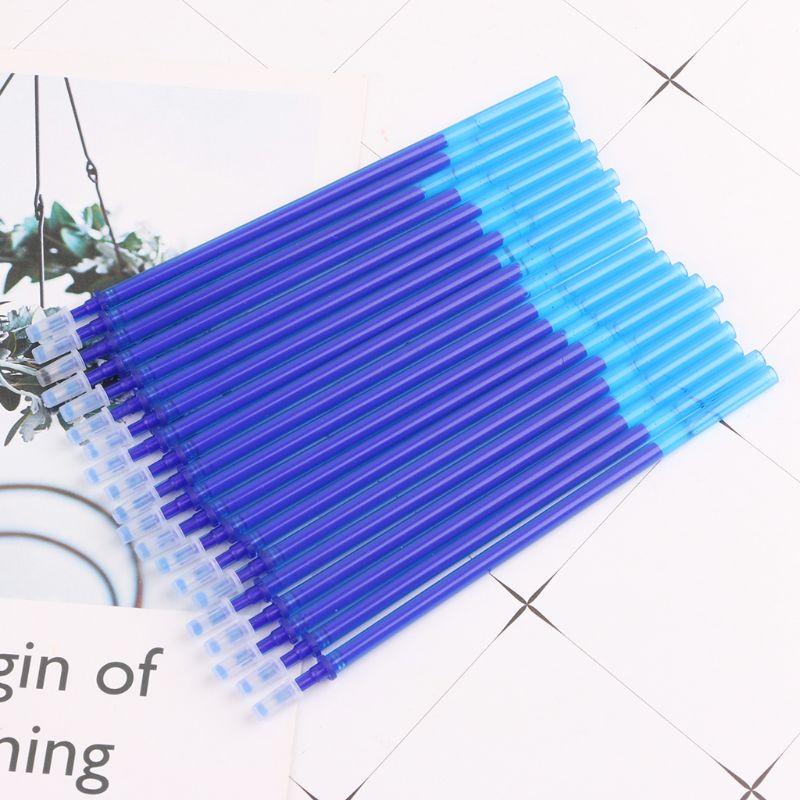 Set 20 ruột bút bi mực đen đỏ xanh có thể tẩy xóa tiện lợi