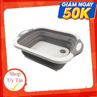 Thớt kiêm Chậu gấp gọn đa năng tiện dụng 2 in 1
