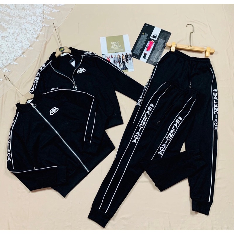 Bộ thể thao nữ kéo khoá chữ B