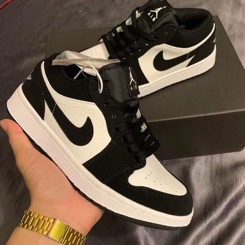 Giày Jordan Cổ thấp, jd1 low Panda đen trắng chuẩn | BigBuy360 - bigbuy360.vn