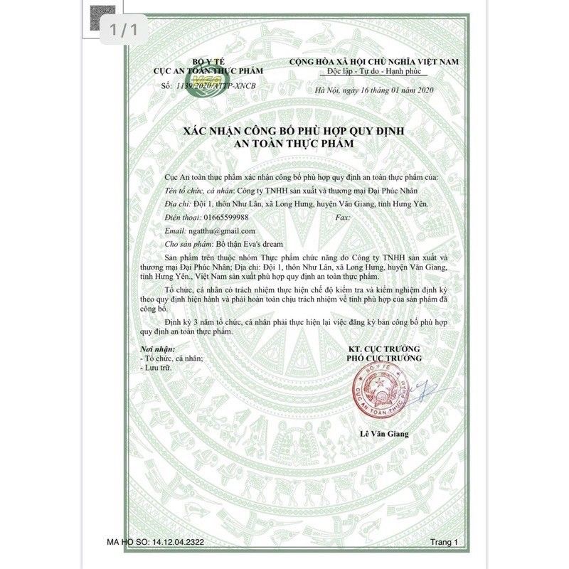 EVA'S DREAM - Bổ Thận, Tráng Dương, Hỗ Trợ Phái Mạnh