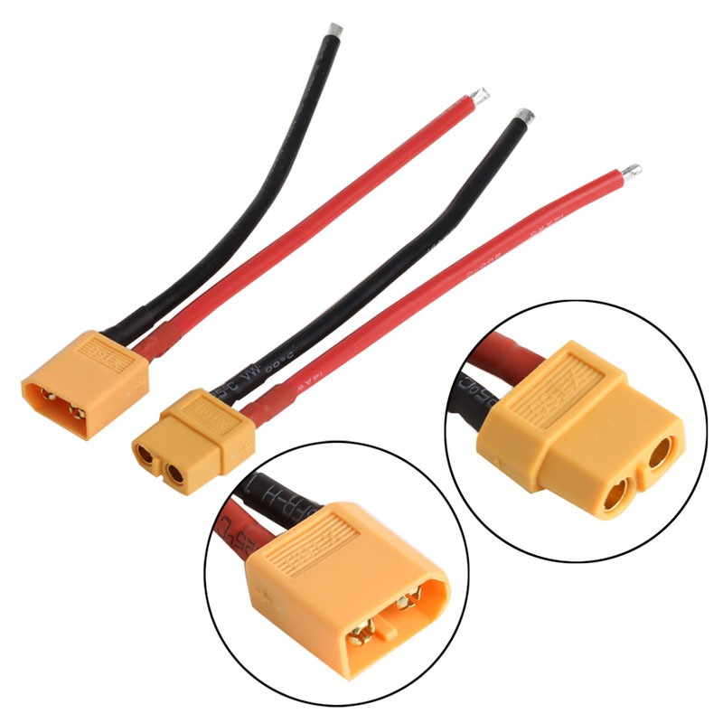 Bộ 2 Đầu Nối Dây Xt60 14 Awg