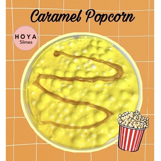 Mẫu mới/ Halff floam slime/ CARAMEL POPCORN/ Chất nhờn ma quái slime/ Hương bánh bắp 250ml/ Slime handmade an toàn