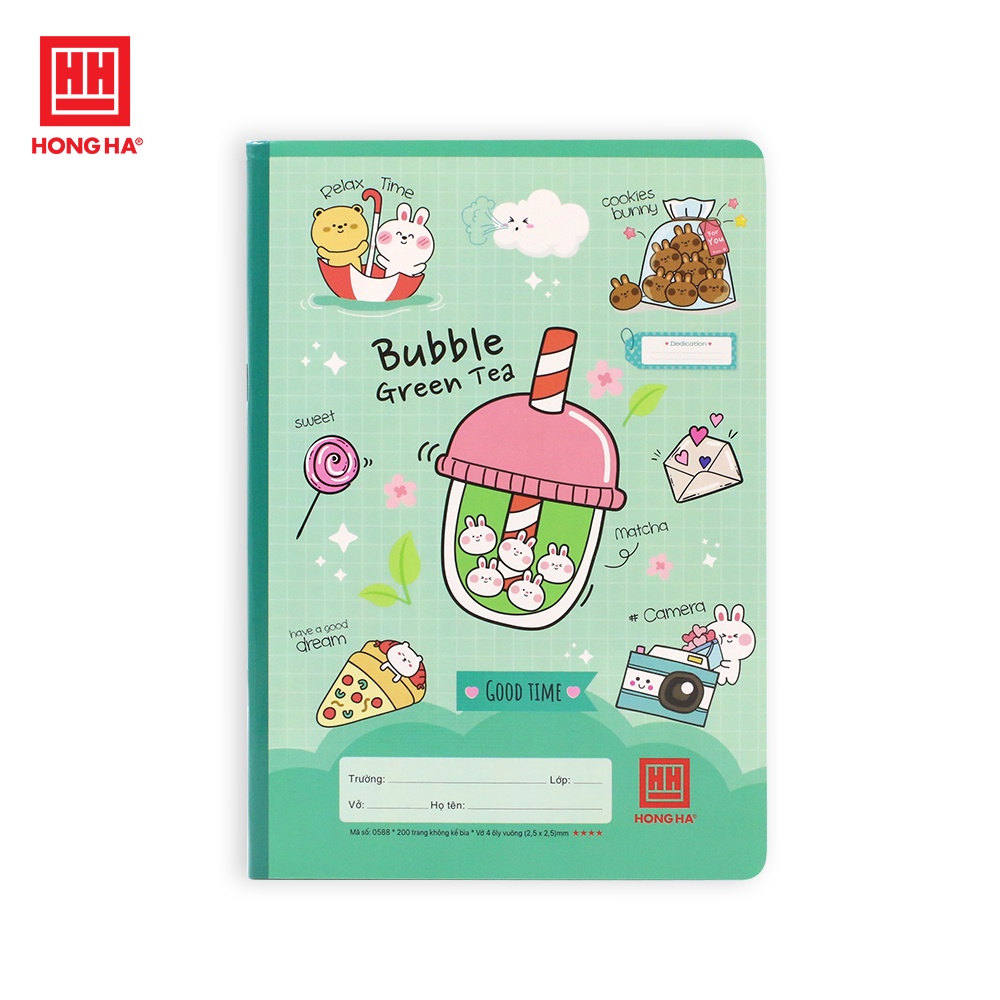 Vở 4 ô ly 200 trang Hồng Hà School Monster