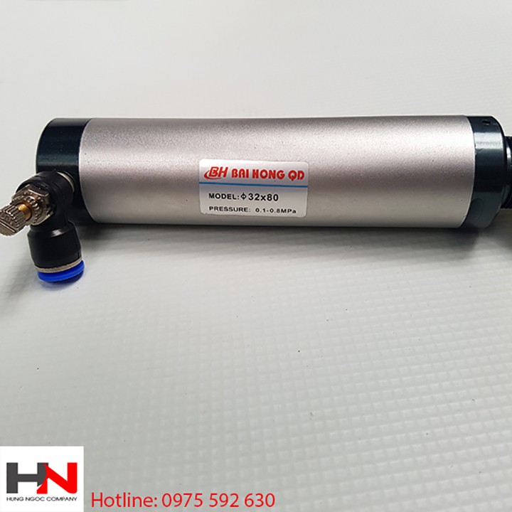 Xi lanh khí nén 1 chiều mal 32*80 - xi lanh kẹp phôi