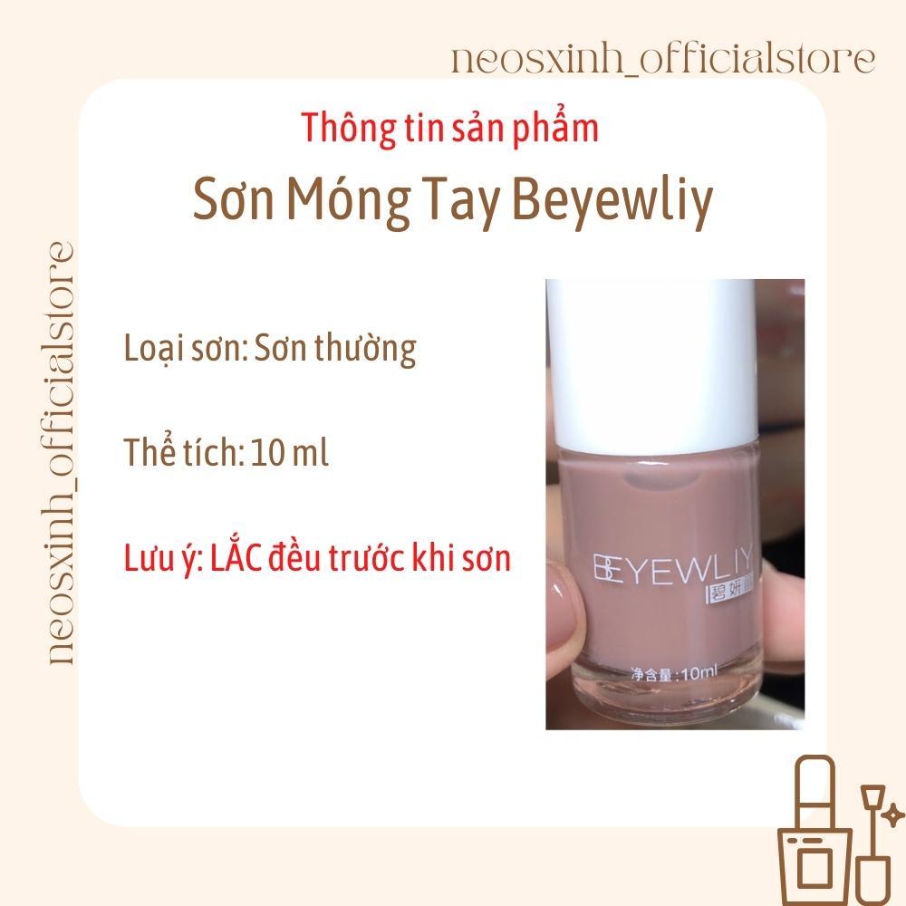 Sơn Móng Tay Beyewliy Màu Nude Đen Trắng Trong Suốt Kim Tuyến Pastel Tím - Neosxinh Nails