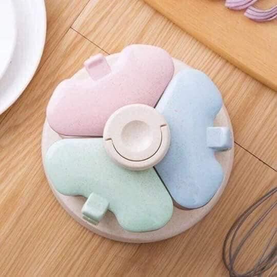 Hộp đựng gia vị xoay lúa mạch