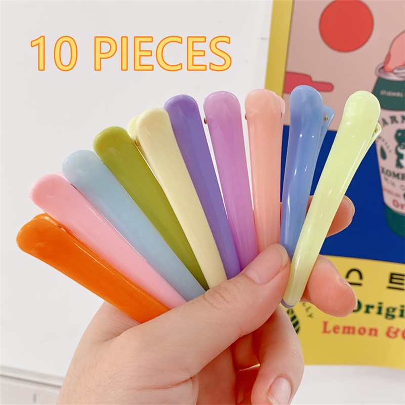 Set 10 Kẹp Tóc Mỏ Vịt Màu Sắc Ngọt Ngào Thời Trang