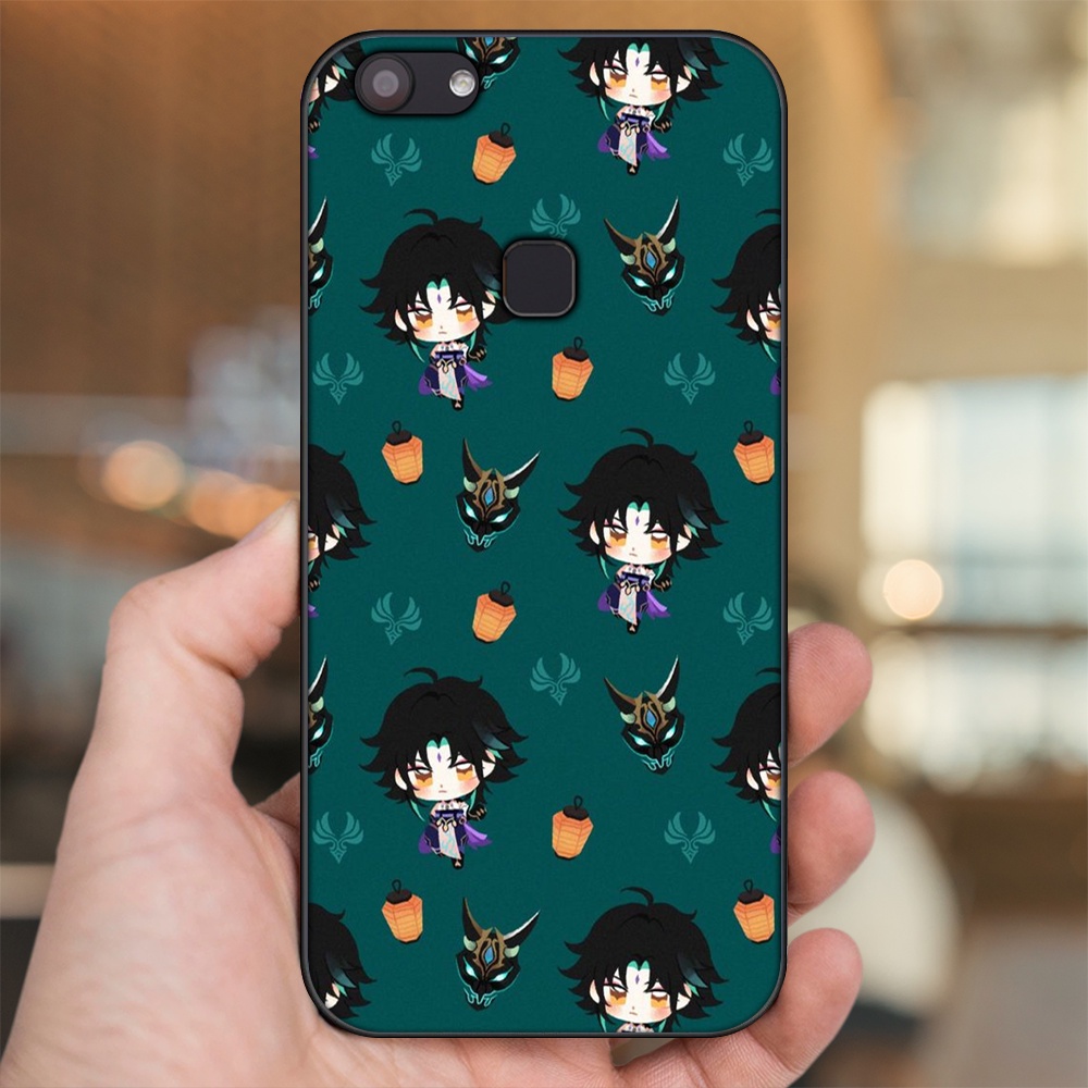 Ốp lưng Vivo V7, V7 Plus viền đen in hình Xiao Genshin Impact