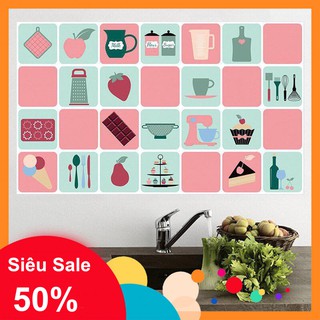 Tranh dán bếp cách nhiệt mẫu mới 2018