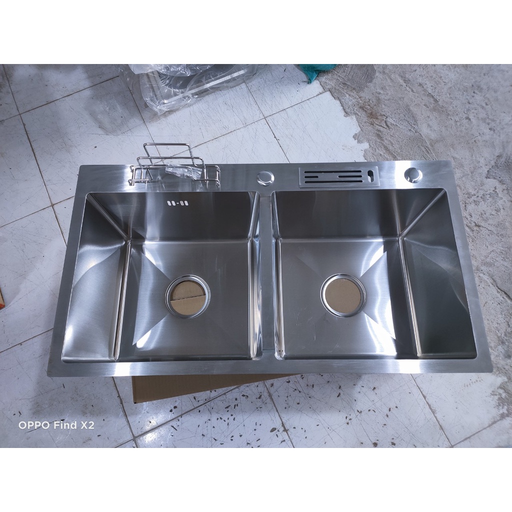 Chậu Rửa Chén Bát Inox 304 KT 82x45 Đa năng Có vắt dao thớt